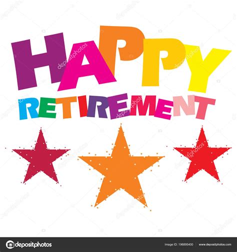 Colorful Typography Design Happy Retirement Text Isolated White Background — Stock Photo ...