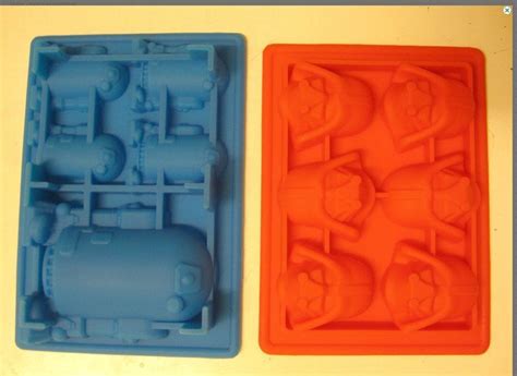 Set of 2 Star Wars Silicone Ice Trays / Chocolate Molds: Darth Vader and R2-D2 free image download