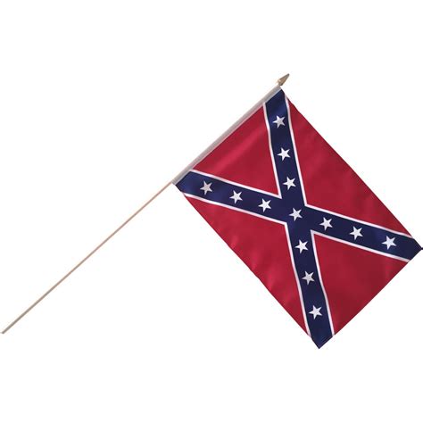 Rebel Flag, Confederate Battle Flag 12 x 18 inch on Stick