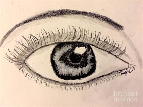 Realistic Black and White Eye Drawing by Shylee Charlton - Fine Art America