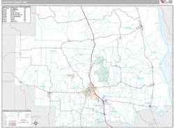 Lincoln County, MO Wall Map Premium Style by MarketMAPS