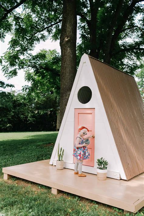 How we DIYed our A-Frame playhouse in our backyard | Petit Architect