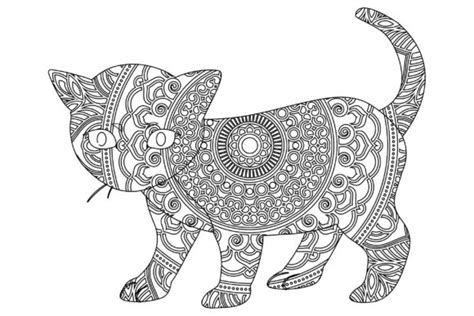 Cat Mandala Coloring Pages