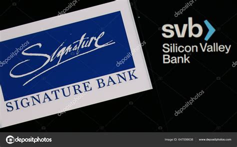 Signature Bank Logo Silicon Valley Bank Svb Logo Background – Stock Editorial Photo ...