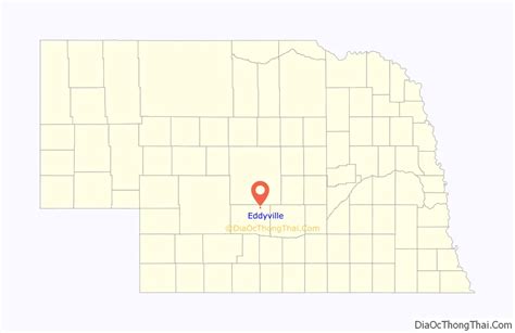 Map of Eddyville village, Nebraska