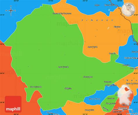 Political Simple Map of Zaragoza