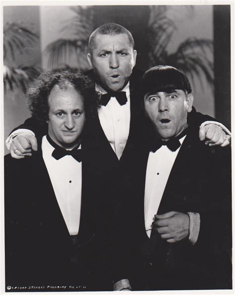 3 Stooges Tuxedos Moe Larry Curly 65 Vintage 11X14 BW TV Memorabilia Photo - Black & White