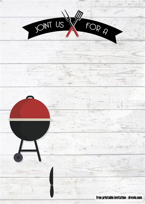 FREE Printable BBQ Birthday Invitation Templates | Barbecue invitations, Printable birthday ...