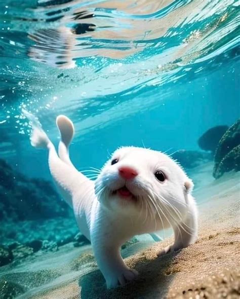 Pin by Barbara Smith on Animals Swimming | Very cute dogs, Cute ferrets, Otters cute