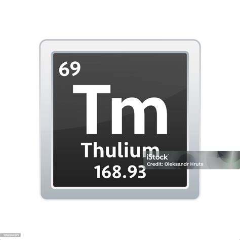 Thulium Symbol Chemical Element Of The Periodic Table Vector Stock Illustration Stock ...