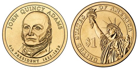 2008 D Presidential Dollars John Quincy Adams Golden Dollar: Value and ...