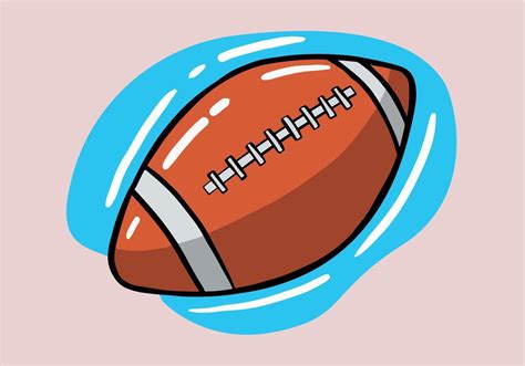 Hand drawn american football ball. Vector american football ball design ...