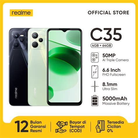 realme C35 4/64GB [5000mAh Massive Battery 50MP AI Triple Camera 8.1mm Ultra Slim] | Lazada ...