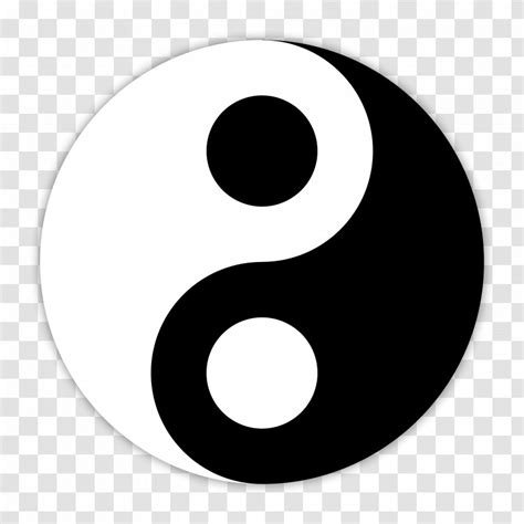 Yin And Yang Taoism Symbol Taijitu Black White - Religious Transparent PNG