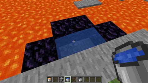 How to make Minecraft nether portal using lava pool