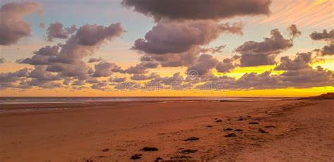 Sunrise On The Beach Of Asnelles Normandy France Stock Image - Image of dramatic, natural: 134683987