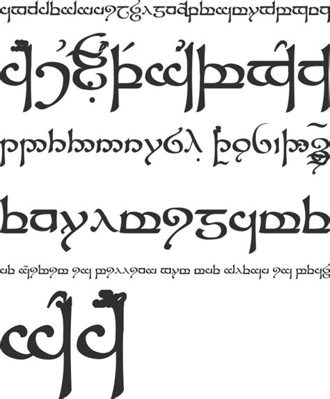 Tengwar Sindarin Font Family : Download Free for Desktop & Webfont