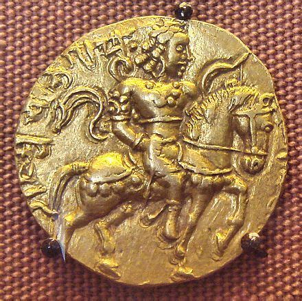 Coin of "Chandragupta Maurya II". Also called vikramaditya, was ...