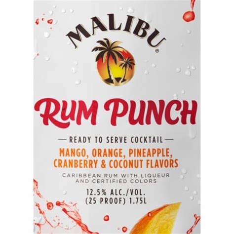 Malibu Punch Rum Ready to Drink Cocktail, 1.75 l - Kroger