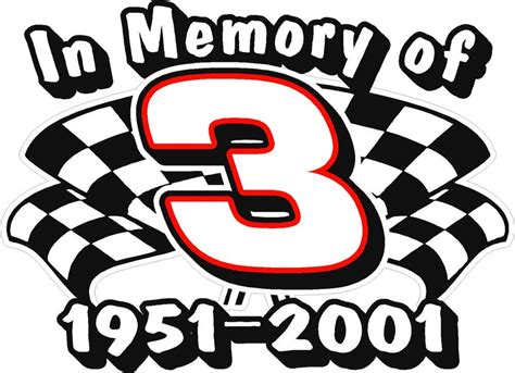 NEW FOR 2020 In Memory of Dale Earnhardt Sr Decal Sticker - XS thru XL ...