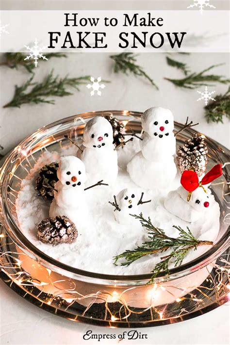 6 Craft Recipes to Make Fake Snow | Empress of Dirt | Fake snow, Crafts, Snow decorations