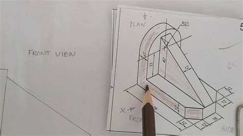 1st angle projection. Orthographic views - YouTube