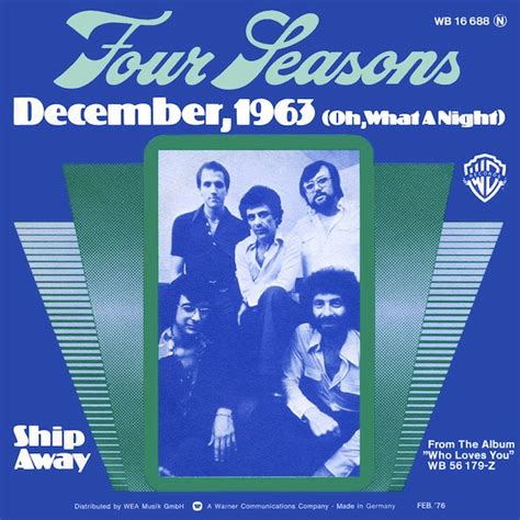 The Four Seasons – December, 1963 (Oh, What a Night) Lyrics | Genius Lyrics