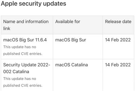 Apple releases mystery security updates for macOS Big Sur, Catalina ...