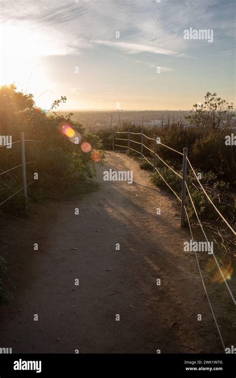 Hiking trail to Baldwin Hills Overlook, Los Angeles, CA, USA Stock ...