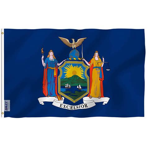 Fly Breeze New York State Flag 3x5 Foot - Anley Flags