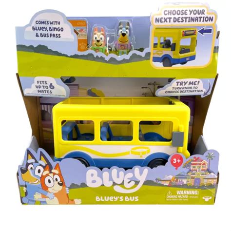 BLUEY'S BUS, VEHICLE and Figures Pack, with Bluey and Bingo 2.5-3 ...