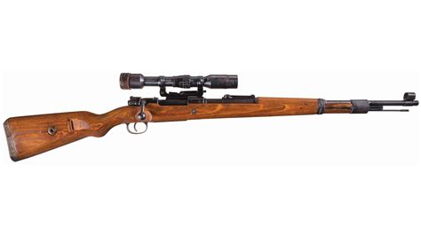 WWII 98k Sniper Rifle with Mount Gustloff Werke, Weimer - K98 | Barnebys