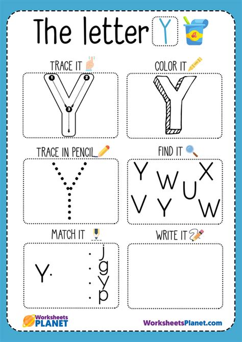 Letter Y Worksheet