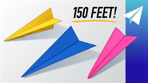 3 Paper Airplanes that Fly REALLY Far! How to make the BEST Paper Airplanes for Distance - YouTube