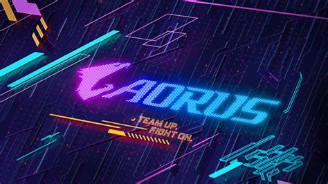 aorus, logo, rgb, fusion, gigabyte, 4k, HD Wallpaper | Rare Gallery