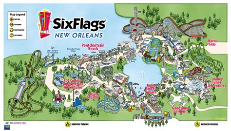 Unofficial Six Flags New Orleans Information Park Map