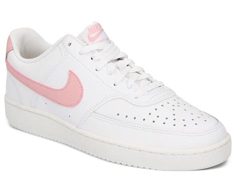 Nike Women's Court Vision Low Sneakers - White/Pink Glaze | Catch.co.nz