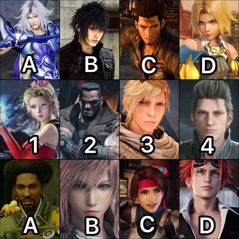 Final Fantasy Male Characters Names