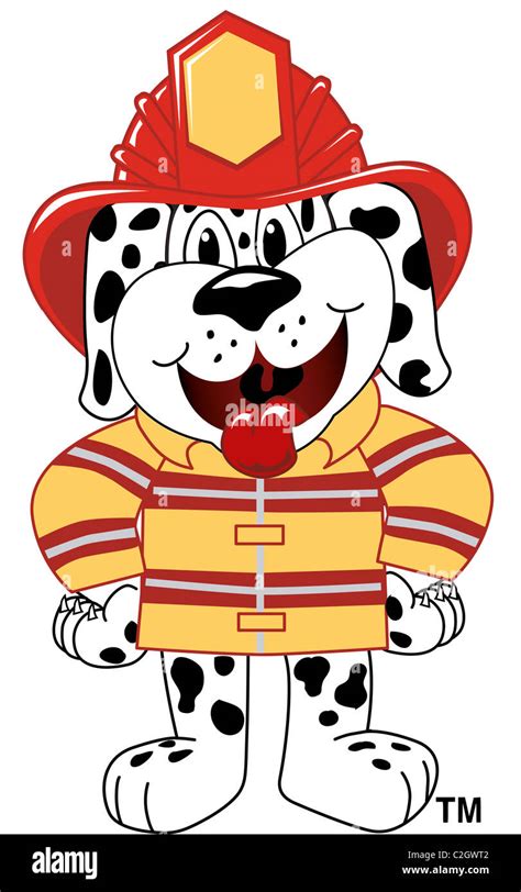 Cartoon Fire Dog Dalmatian Stock Photo - Alamy