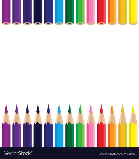 Colorful pencil background color pencil on a white