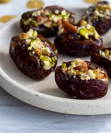 Stuffed Dates with Cream Cheese and Nuts • Curious Cuisiniere