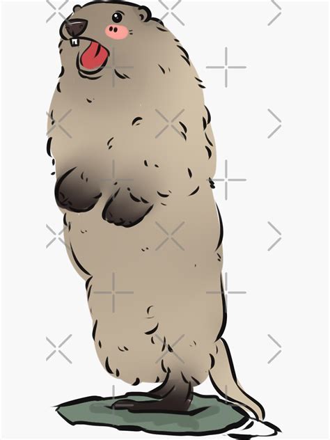 "Screaming Marmot" Sticker for Sale by pinkelephant94 | Redbubble