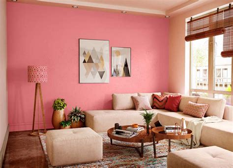 Pink Accent Wall Painting Colour: 2200 Paint Colour Shades by Asian Paints