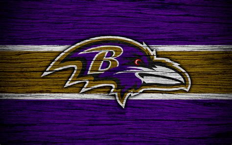 Download wallpapers Baltimore Ravens, NFL, 4k, wooden texture, american ...