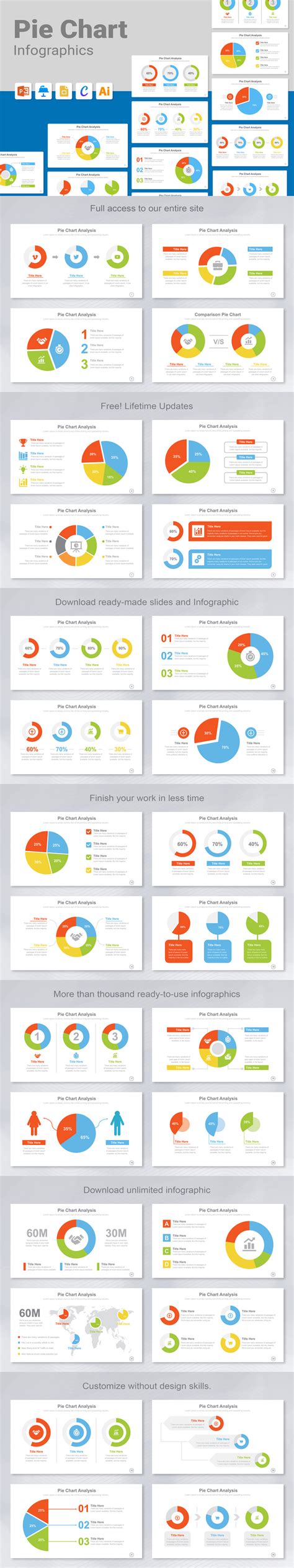 Modern Infographic Pie Chart Template - TemplateMonster