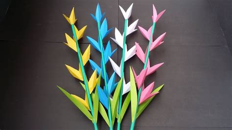 DIY: How to Make Beautiful Paper Flower Stick For Room Decoration!!!