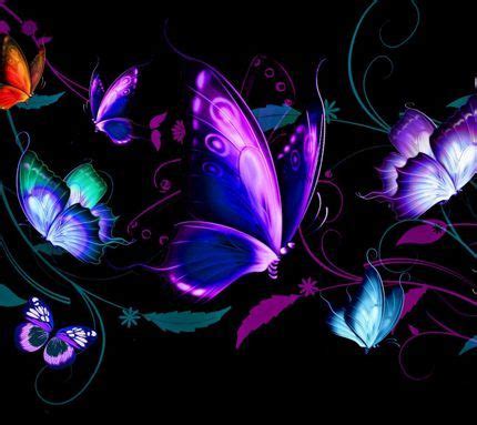 a group of colorful butterflies flying over the top of a black background with words born on it