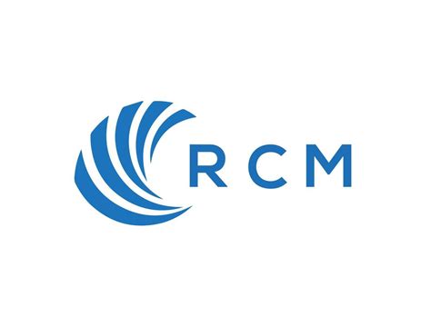 RCM letter logo design on white background. RCM creative circle letter ...