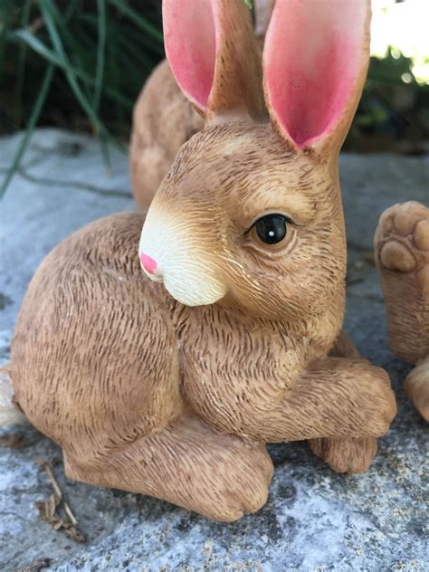 Polyresin Outdoor Decor Bunny Garden Rabbit Statue Lawn Ornaments | eBay