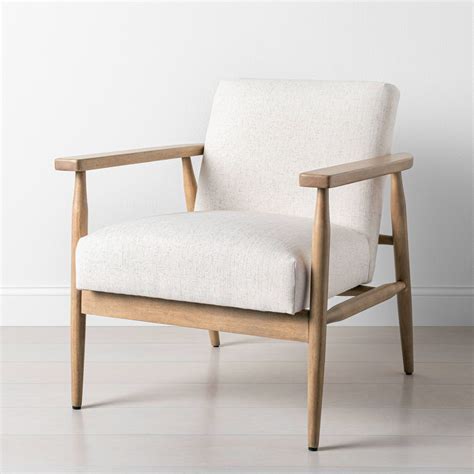 Upholstered Natural Wood Accent Chair - Hearth & Hand™ with Magnolia ...